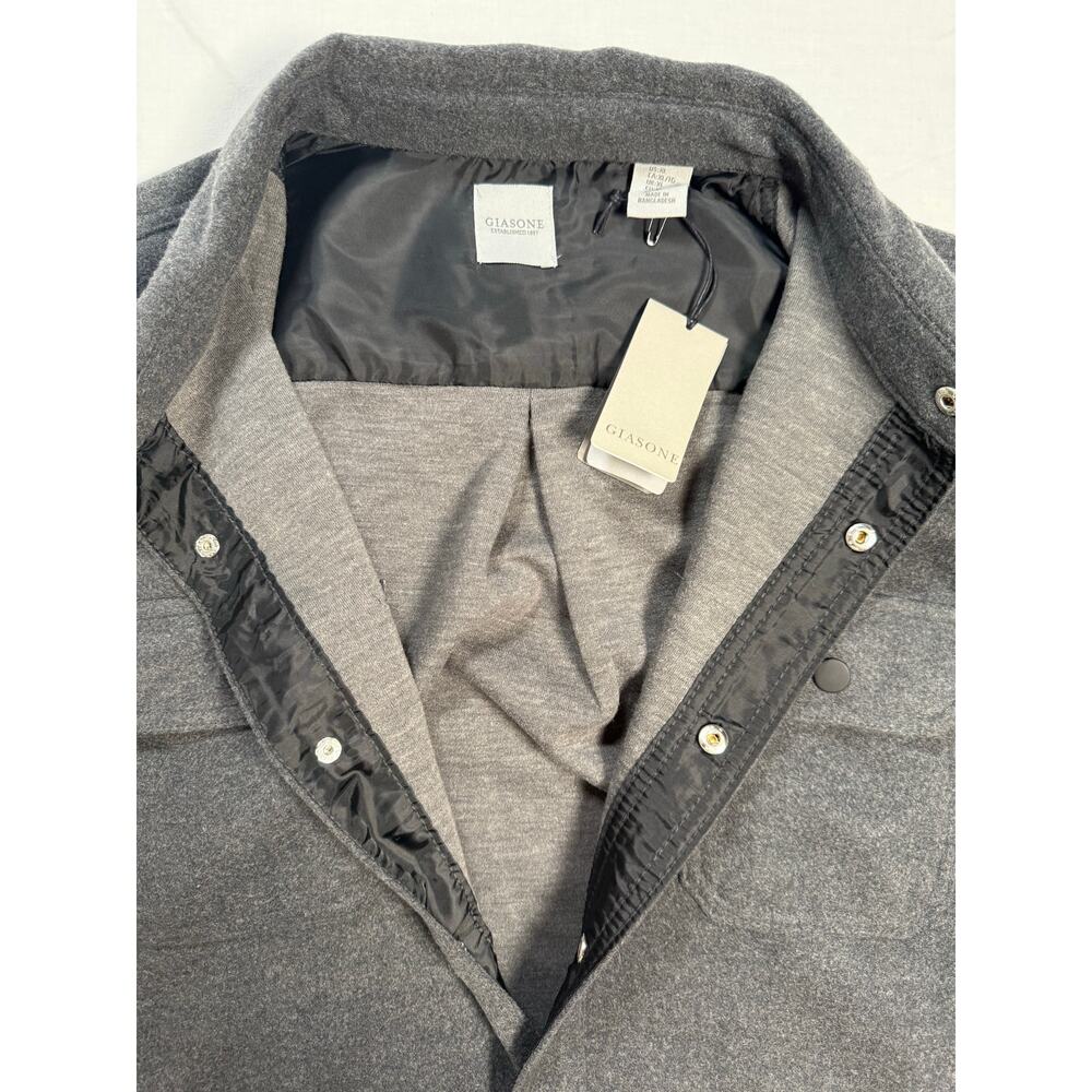GIASONE Mens Gray Button Up Shirt Jacket Heavyweight Size XL - Picture 8 of 13